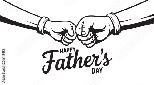 Fists Touching Happy Fathers Day Greeting Card