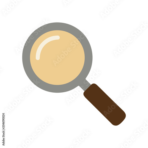 Bild auf Leinwand Magnifying glass with brown handle.