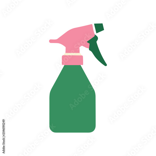 Spray bottle with pink nozzle.