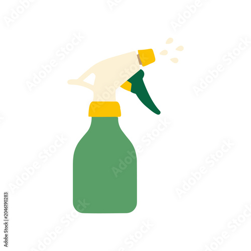 Spray Bottle with Yellow Nozzle.