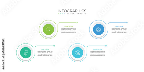 Business infographic template. 4 Step timeline journey. Process diagram, Infograph elements vector illustration.