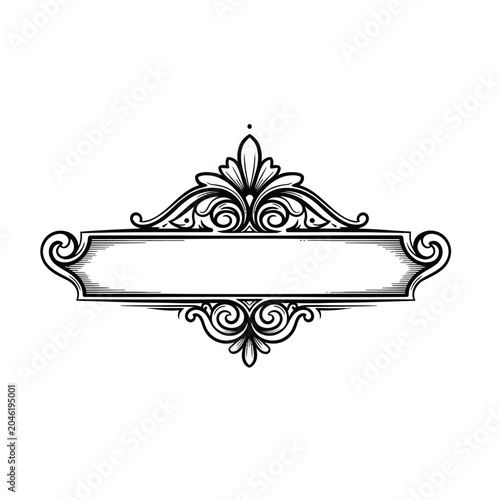 Vintage ornate decorative label design.