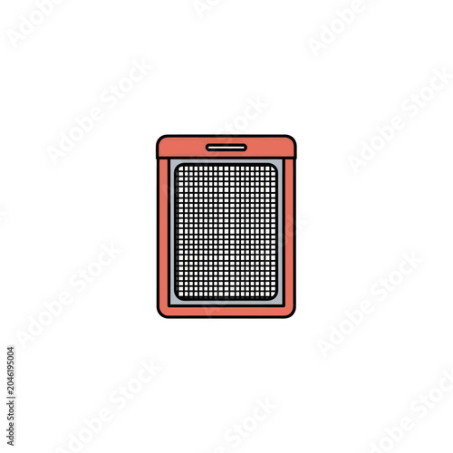 Vintage Orange Portable Music Speaker.