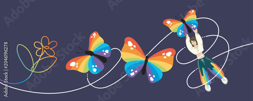 Pride Month Freedom and Self Expression Concept