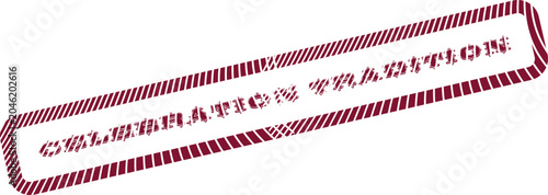 Fotografie Red Cancellation Valuation Stamp Design for Official Financial Documents and Ass