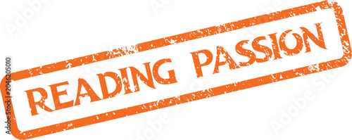 Cuadro en lienzo Reading Passion Enthusiastic Concept Expressed with a Vibrant Distressed Orange