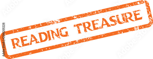 Fotografie Reading Treasure Valuable Concept Expressed with a Vibrant Distressed Orange Rub