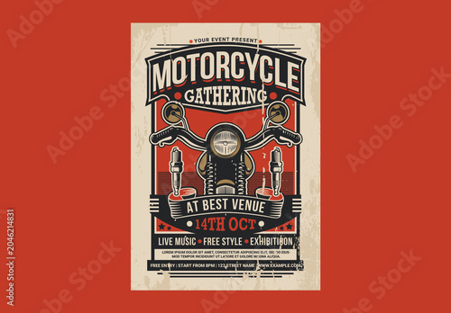 Motorcycle Club Event Flyer