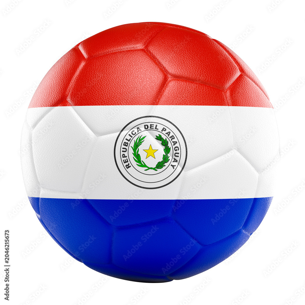 Fototapeta premium Paraguay national football team soccer ball 3d