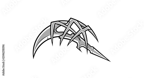 Fotografie Detailed illustration of sharp dagger blade.