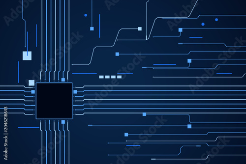 Tech Circuit Board Vector Pattern