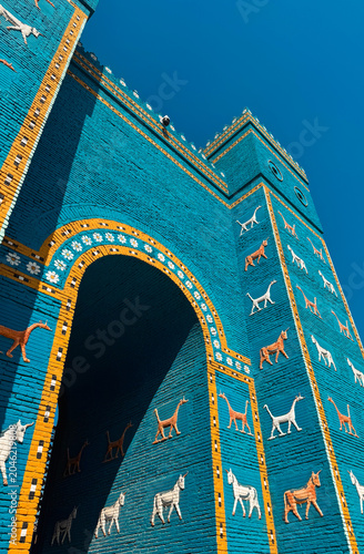 Exploring the historic and intricately designed Ishtar Gate in Babylon, Iraq