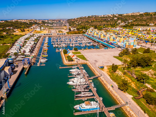 Aerial View on Marina of Albufeira Algarve Portugal