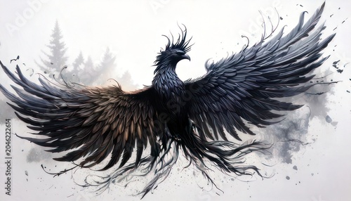 Majestic Phoenix Rising - A Symbol of Rebirth and Transformation.
