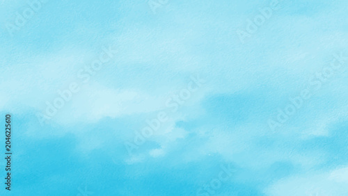 Tableau sur toile soft abstract watercolor blue gradient background with fluid artistic texture bl