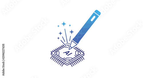 Blue Pencil Eraser Cleaning Chip.