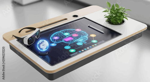 Bild auf Leinwand Smart wireless charging mobile phone pad.