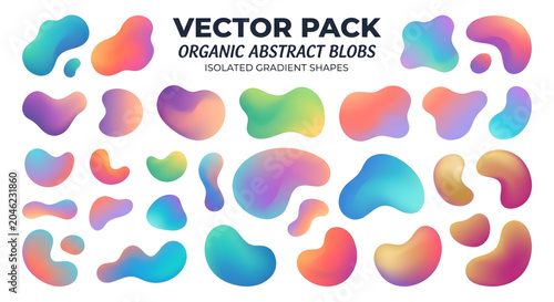Vector pack of organic abstract blobs