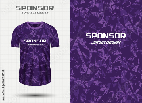 Purple abstract geometric pattern for sports jersey design