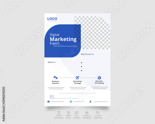 Corporate Business Creative leaflet Minimal Flyer Design Template	