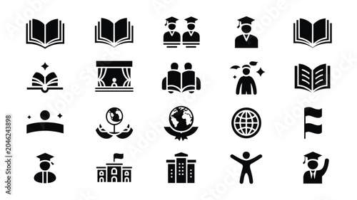Set of 20 Education and Graduation Vector Icons