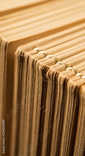 Brown paper, cardstock sheets, stacked, bound, beige paper pads