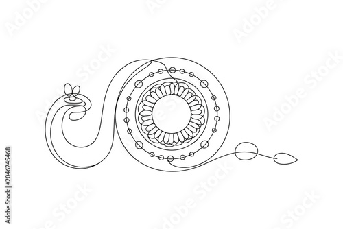 Hand-drawn of a corkscrew, wine bottle, and glasses