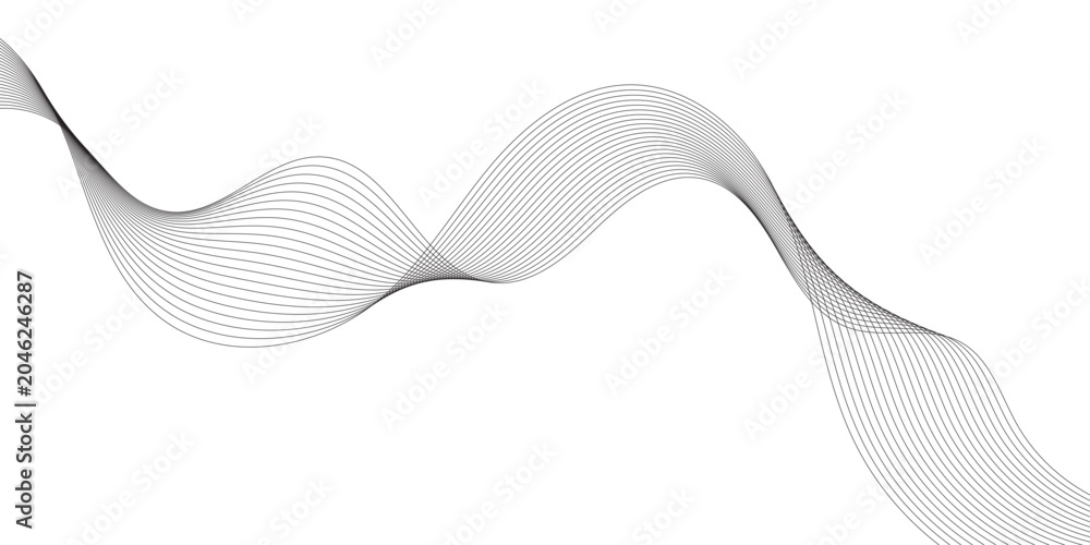 Fototapeta premium Dynamic Wave Line Texture, Abstract Flowing Ribbon Pattern for Banner, Wallpaper and Contemporary Artwork.