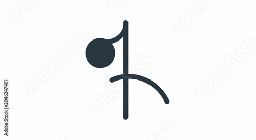 Foto Black Music Note Symbol Design.
