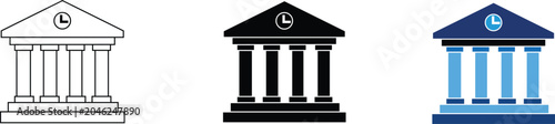 Foto vector illustration  Symbol of banking, finance, investment and money management for business, corporate and fintech user interface design