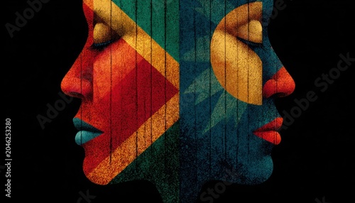 Vector design for South Africa National Human Rights Day on March 21 with national flag and equality theme