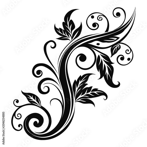 Floral Pattern Tribal Silhouette
