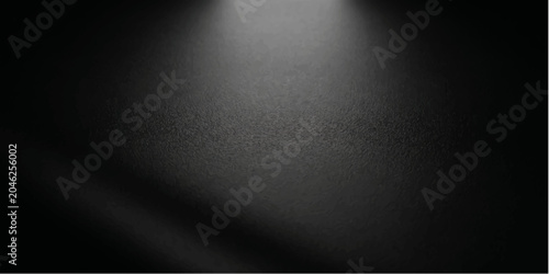 Quadro em tela Abstract Spotlight on Textured Surface: Two distinct spotlights illuminate a dark, textured surface, creating a dramatic and moody ambiance with soft shadows