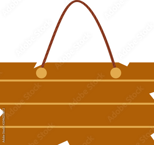 Rustic Hanging Wooden Plank Board Icon