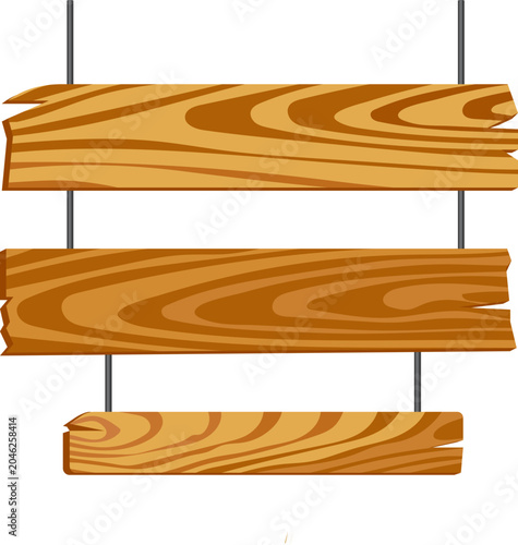 Stacked Wooden Planks Decorative Signboard Icon
