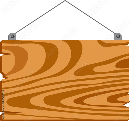 Suspended Wooden Notice Board Plaque Icon