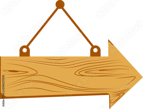 Wooden Direction Arrow Sign Board Icon