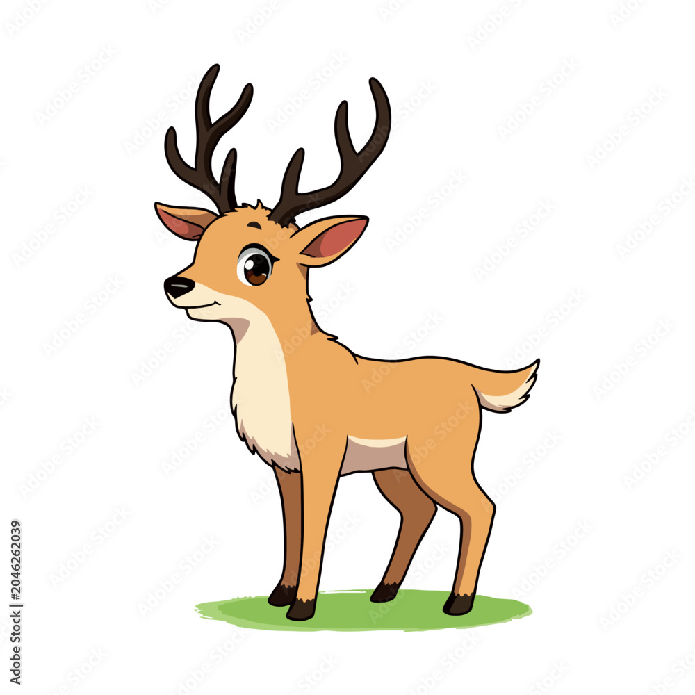 Fototapeta premium Cute Elk Clipart 03