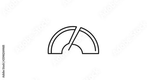 Slika na platnu Speedometer gauge with needle indicator.