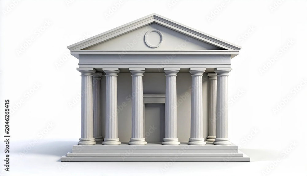 Obraz premium Bank building icon isolated on white background