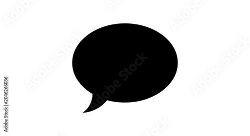 Bild auf Leinwand Simple Black Speech Bubble Icon Illustration.