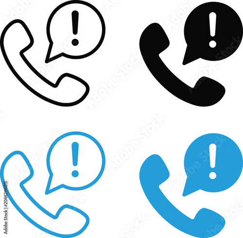 Obraz na płótnie Emergency call icon