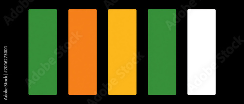 Minimalist bar graph colorful column chart orange bar green bar white bar black background data visualization simple infographic abstract graphic modern design clean minimalist bar graph with