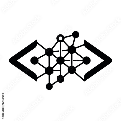 Abstract network code icon