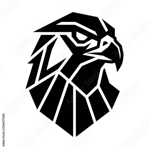  Geometric eagle head logo icon