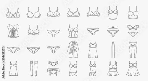 Photos Variety of womens underwear and lingerie.