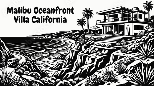 Εκτύπωση καμβά malibu oceanfront american villa luxury residence architecture estate residentia