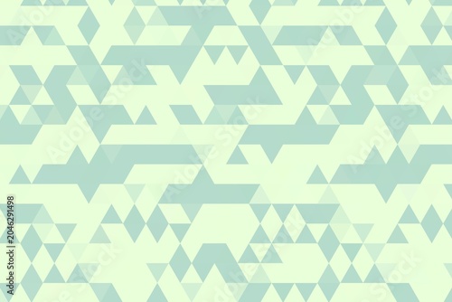 Abstract geometric pattern with light blue and pale yellow diamond and triangle shapes