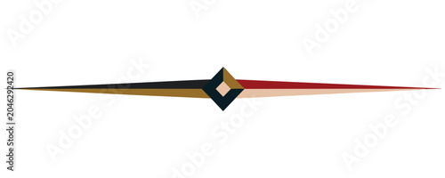 Tableau sur toile Elegant geometric symmetrical arrow divider for decorative ornaments