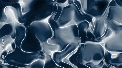 Fluid Blue Marble Waves in Deep Navy and White Reflections With Undulating Liquid Texture Glossy